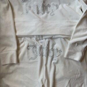 Juicy Couture White Tracksuit with Rhinestone Detail